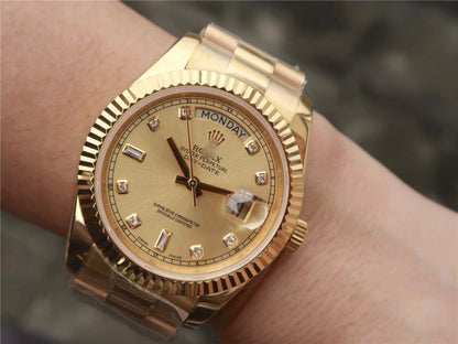 REPLICA DAY-DATE II 218238 40MM EW FACTORY 18K YELLOW GOLD DIAL