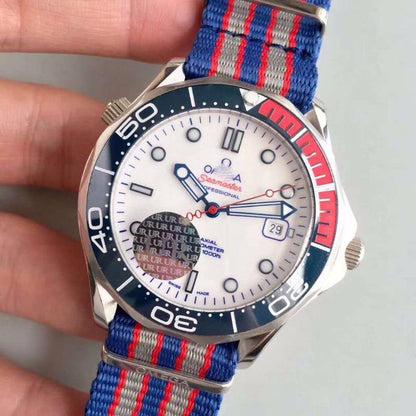 REPLICA SEAMASTER DIVER 300M CO-AXIAL 41MM COMMANDER 007 212.32.41.20.04.001 UR FACTORY WHITE DIAL