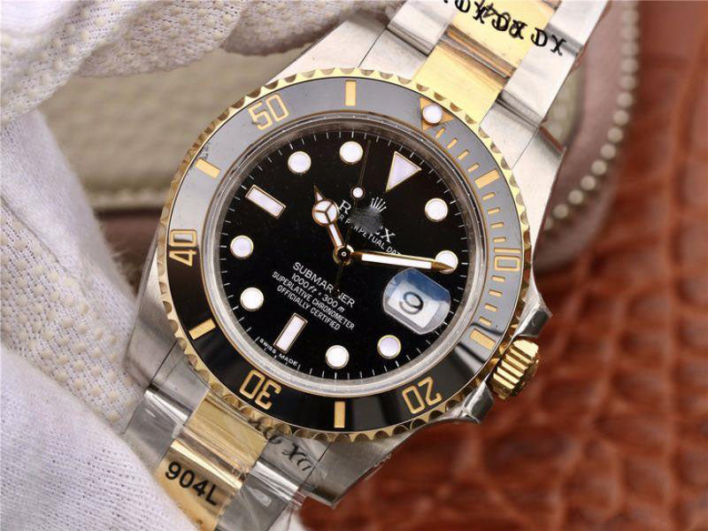 REPLICA SUBMARINER DATE 116613LN VR FACTORY 18K YELLOW GOLD WRAPPED BLACK DIAL