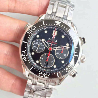 REPLICA SEAMASTER DIVER 300M CO-AXIAL CHRONOGRAPH 44MM 212.30.44.50.01.001 V2 BLACK DIAL