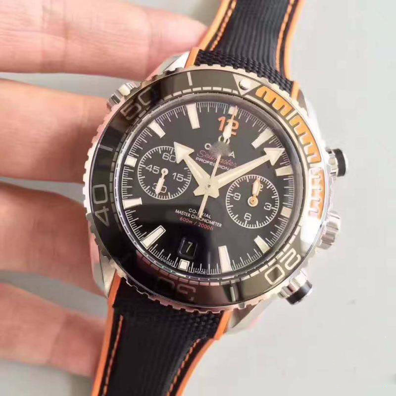 REPLICA SEAMASTER PLANET OCEAN 600M CHRONOGRAPH 215.32.46.51.01.001 OM FACTORY V2 BLACK DIAL