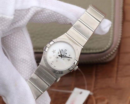 REPLICA CONSTELLATION QUARTZ LADIES 27MM TW FACTORY WHITE DIAL