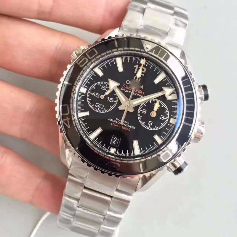 REPLICA SEAMASTER PLANET OCEAN 600M CHRONOGRAPH 215.30.46.51.01.001 OM FACTORY V2 BLACK DIAL