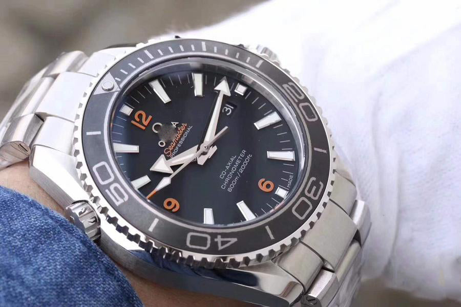 REPLICA SEAMASTER PLANET OCEAN 600M 45.5MM 232.30.46.21.01.003 OM FACTORY BLACK DIAL