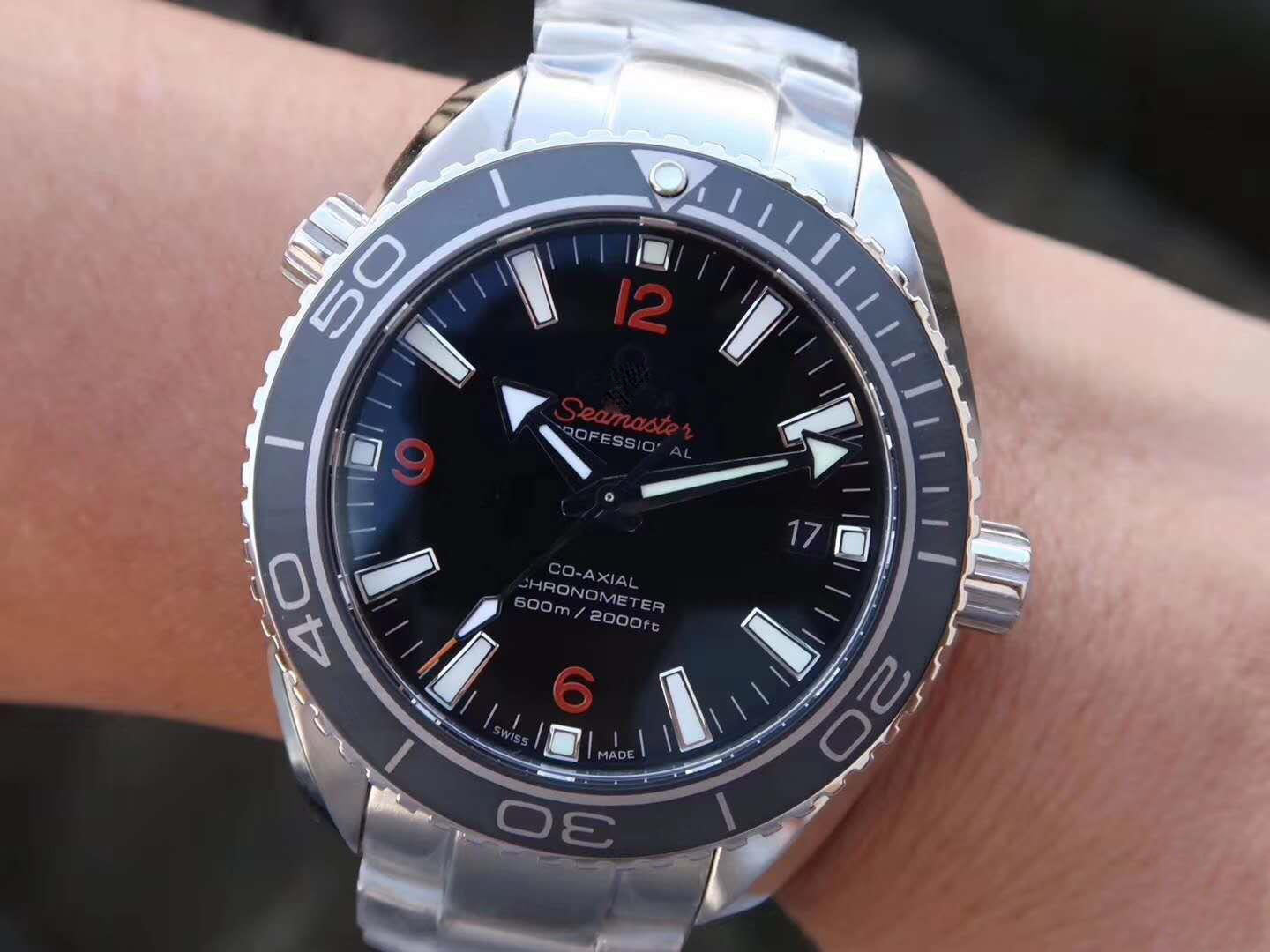 REPLICA SEAMASTER PLANET OCEAN 600M 45.5MM 232.30.46.21.01.003 MKS FACTORY BLACK DIAL